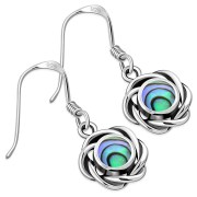 Abalone Silver Earrings, e367h